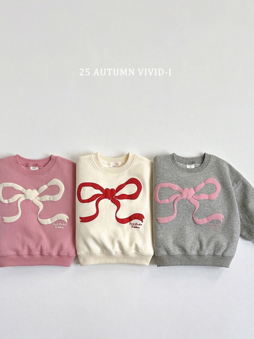 Ribbon Embossed Sweatshirt