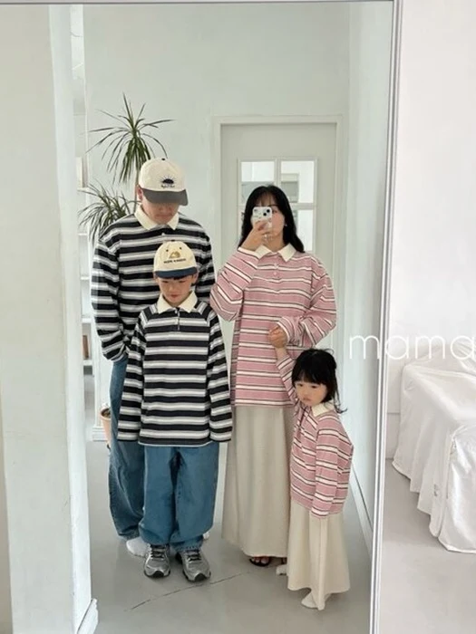 Hug Stripe Collar Tee (Adult) Hug Stripe Collar Tee (Adult)