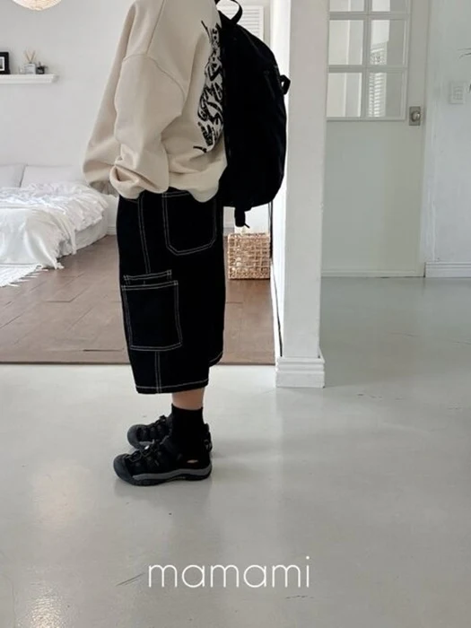 Dark Cargo Denim Pants Dark Cargo Denim Pants