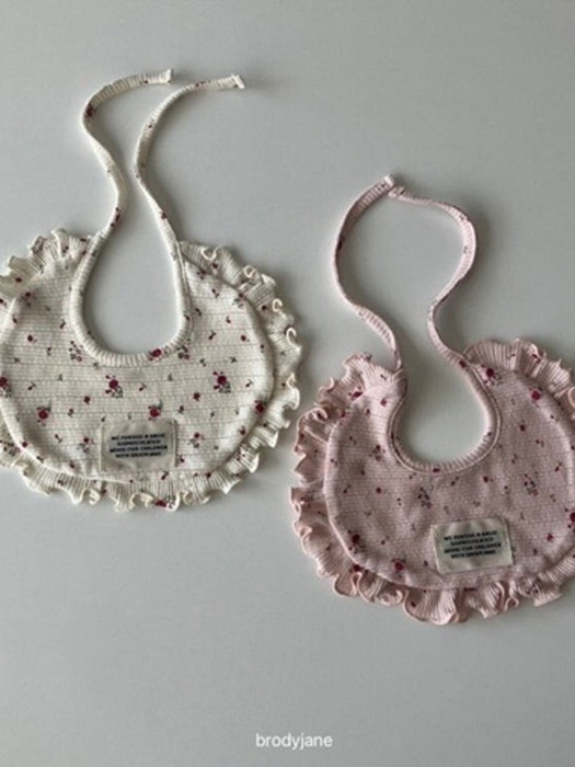 Flower Eyelet Frill Bib Flower Eyelet Frill Bib