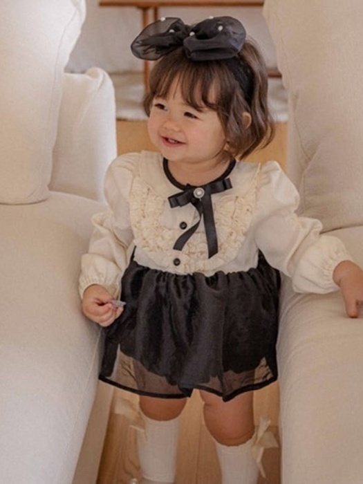 Bebe Hepburn Contrast Suit (with Corsage)