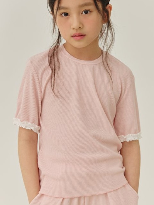 Lace Ribbed Tee Lace Ribbed Tee