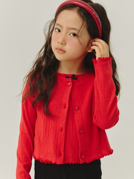 Eyelet Ribbed Cardigan