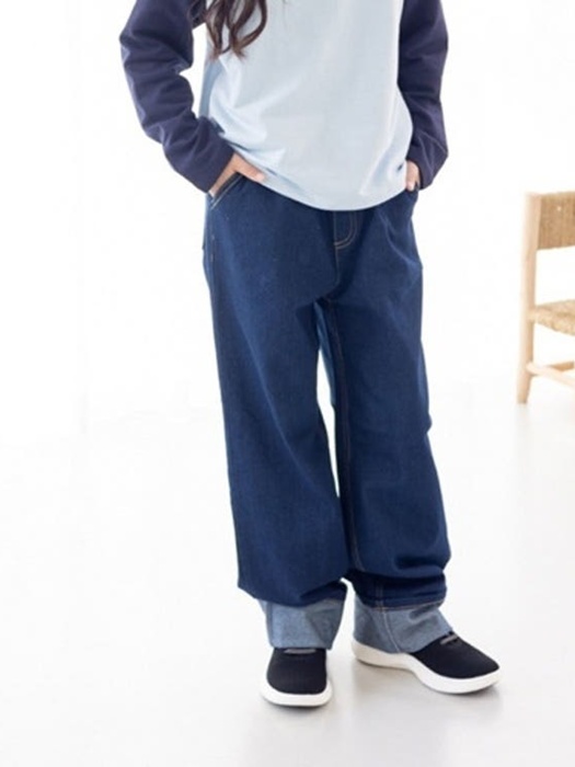 Raw Denim Roll-Up Stretch Pants Raw Denim Roll-Up Stretch Pants
