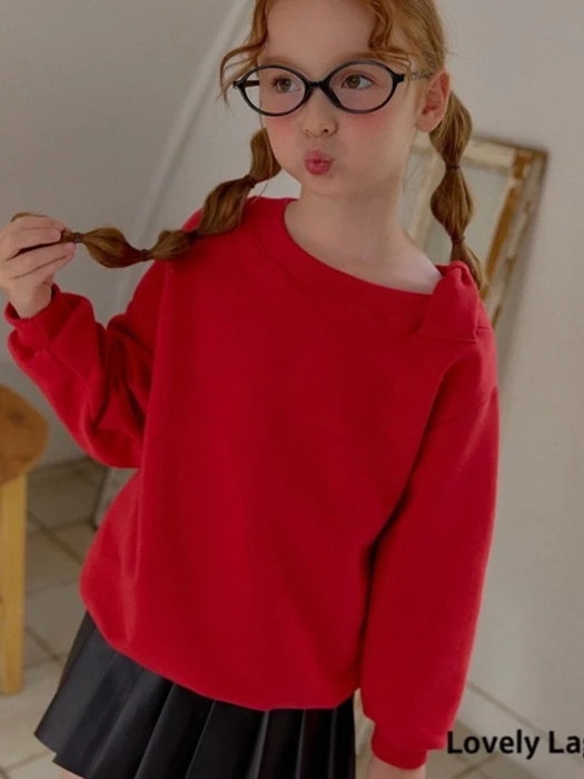 Ribbon Unbalanced Sweatshirt
