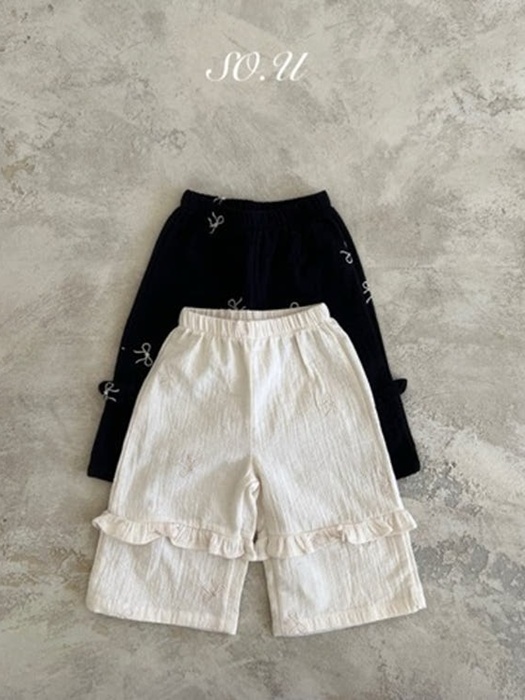 Ribbon Embroidered Pants Ribbon Embroidered Pants