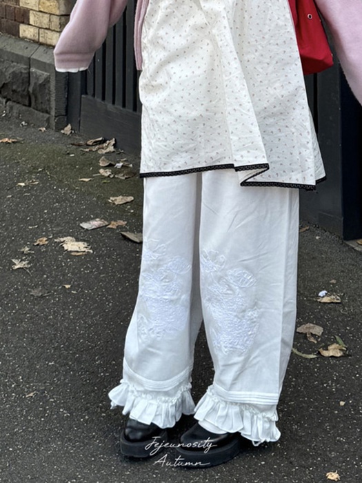 Pintuck Frill Pants Pintuck Frill Pants