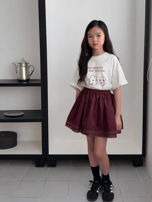 Lace Shirring Skirt