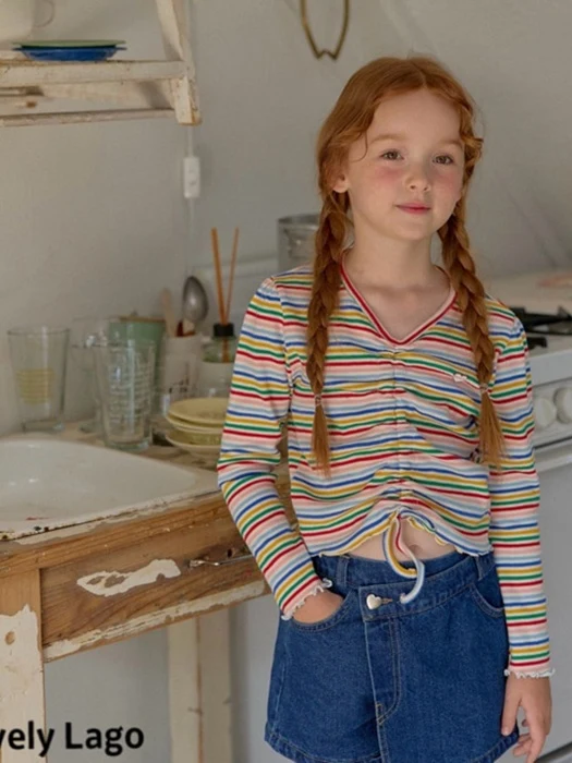 Rainbow Shirring Tee