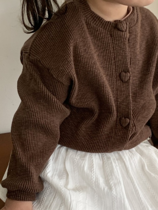 Heart Ribbed Cardigan Heart Ribbed Cardigan