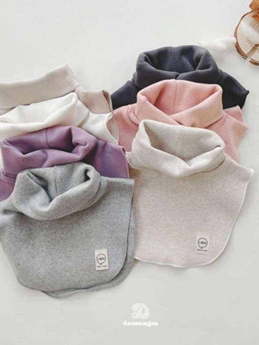 Peach Plain Fake Turtleneck