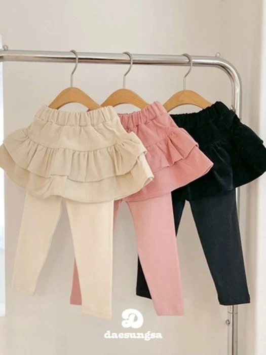 Corduroy Tiered Skirt Leggings Corduroy Tiered Skirt Leggings