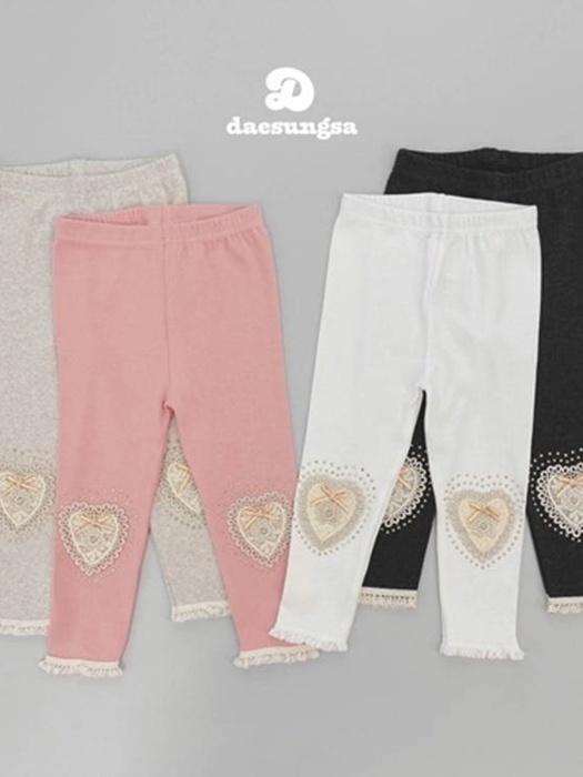 Gold Heart Leggings