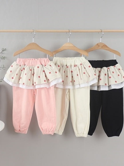 Skirt Layered Strawberry Jogger Pants Skirt Layered Strawberry Jogger Pants