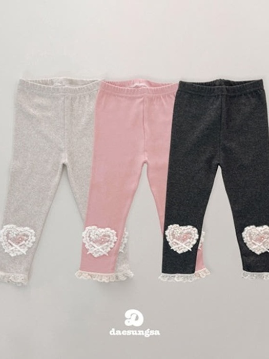 Ribbon Pink Heart Leggings Ribbon Pink Heart Leggings