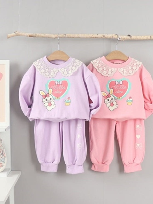 Lace Bunny Top Bottom Set Lace Bunny Top Bottom Set
