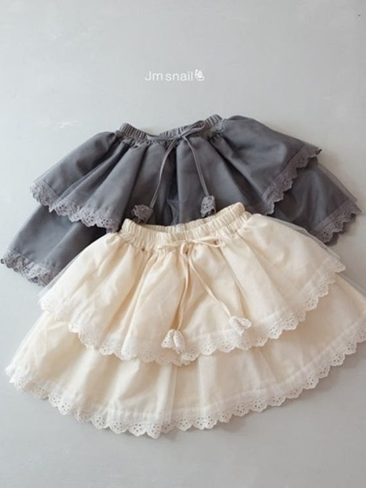 Lace Layered Tulle Skirt Lace Layered Tulle Skirt
