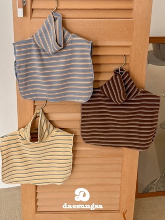 Brushed Stripe Fake Turtleneck Brushed Stripe Fake Turtleneck