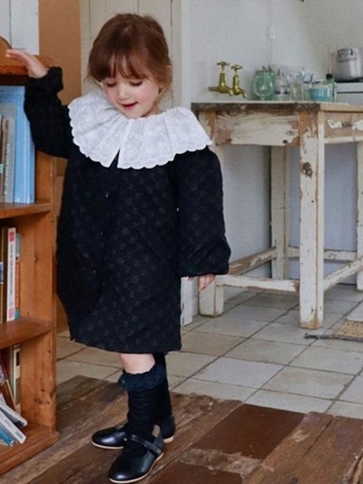 Charlotte Lace Coat One-piece (Black) Charlotte Lace Coat One-piece (Black)