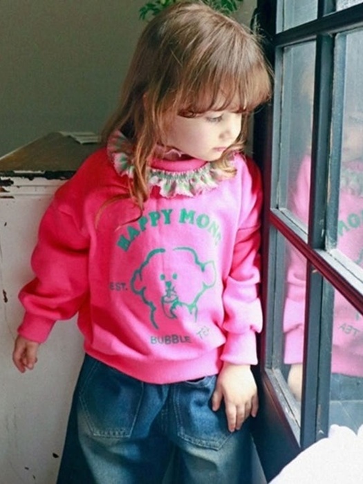 Happy Mong Sweatshirt (Pink) Happy Mong Sweatshirt (Pink) by Bonne for Child - catalog view