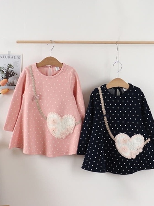 Dot Heart Bag One-piece