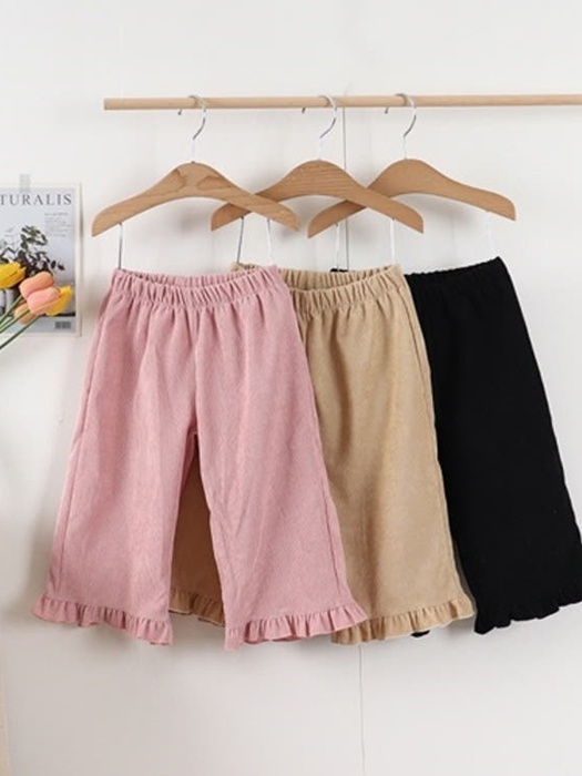 Corduroy Frill Pants