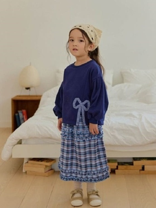 Check Long Skirt