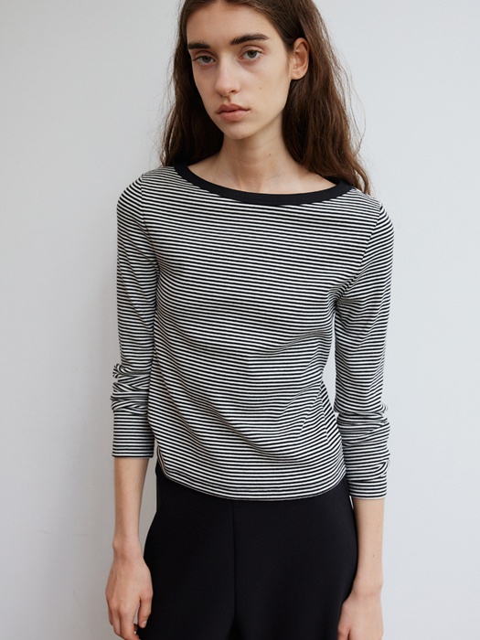 Stripe Boat Neck Tee