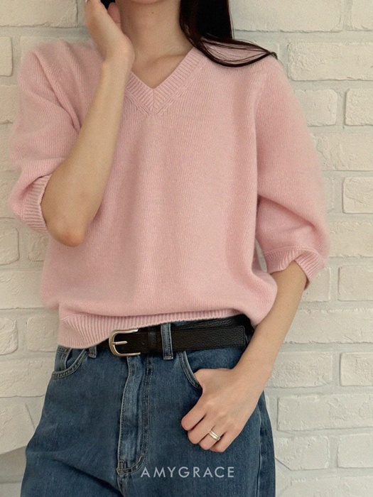 Rabbit Wholegarment Short Sleeved Knit Top Rabbit Wholegarment Short Sleeved Knit Top