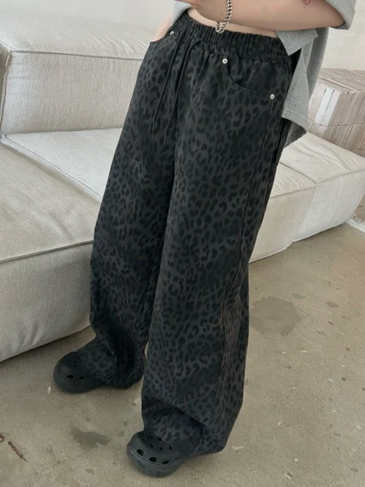Leopard Wide Pants