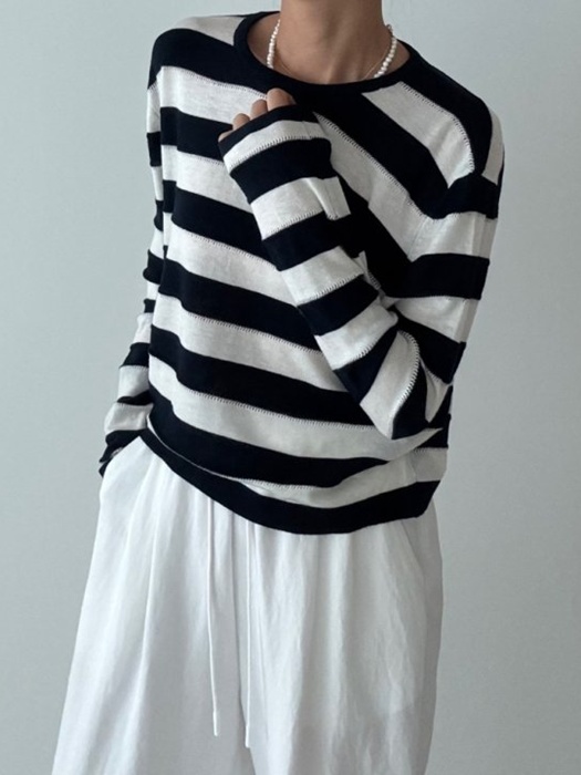 Coy Stripe Knit Pullover Coy Stripe Knit Pullover