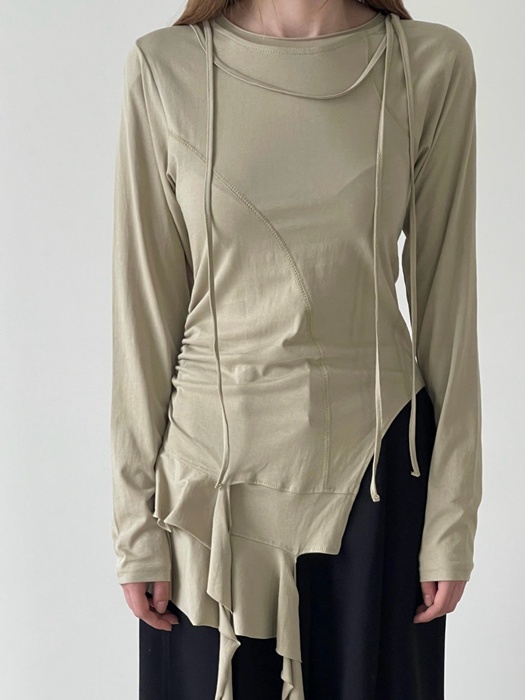 Diagonal Frill Tee