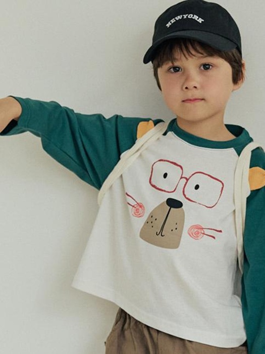 Glasses Bear Raglan Tee
