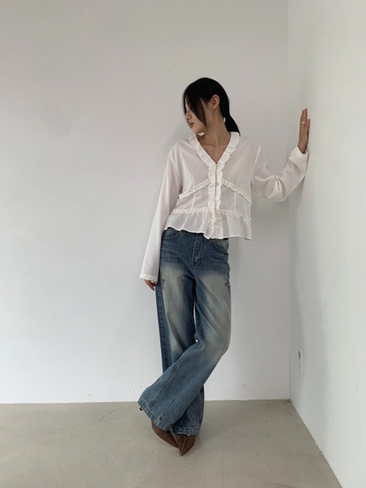 Pintuck Denim Pants