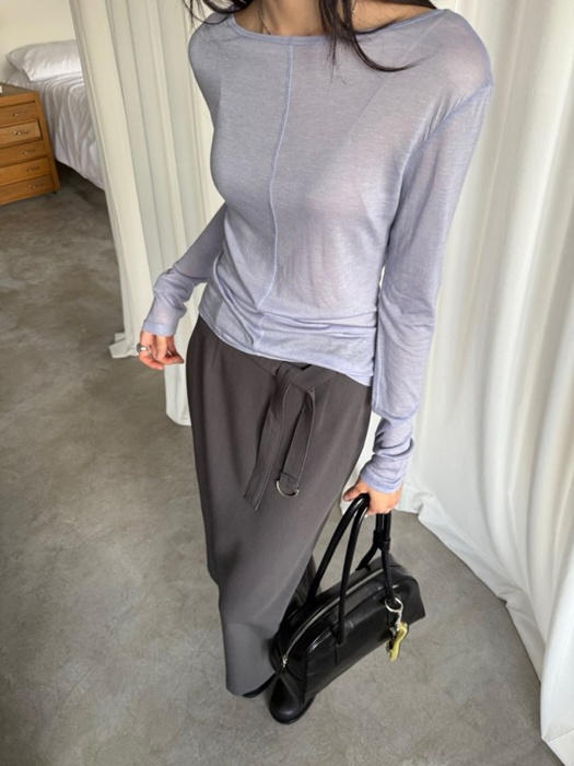 Slim Long Slit Tee