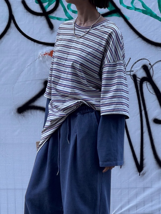 Pigment Stripe Layered Tee