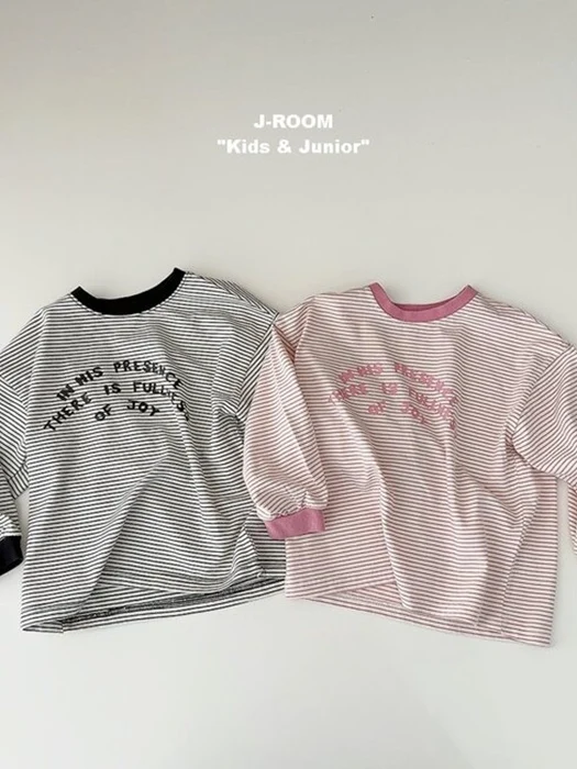Ribbed Print Stripe Tee