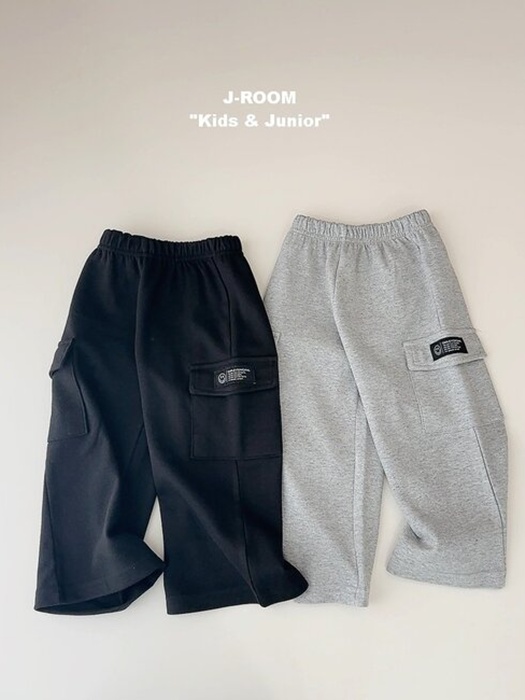 Pocket Label Wide Cargo Pants Pocket Label Wide Cargo Pants