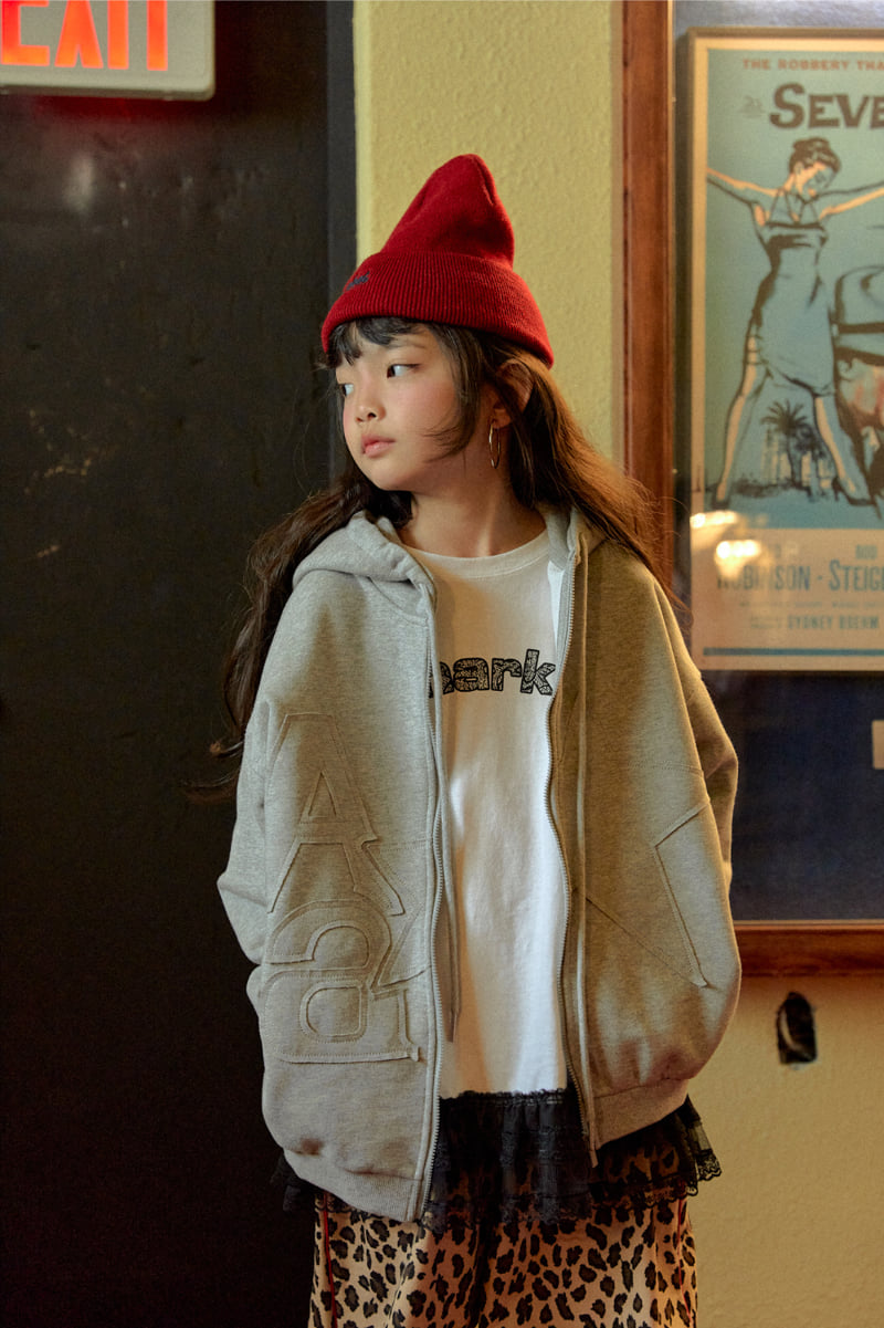 A-Market - Korean Children Fashion - #Kfashion4kids - Solid Apple Hood Zip-up - 10