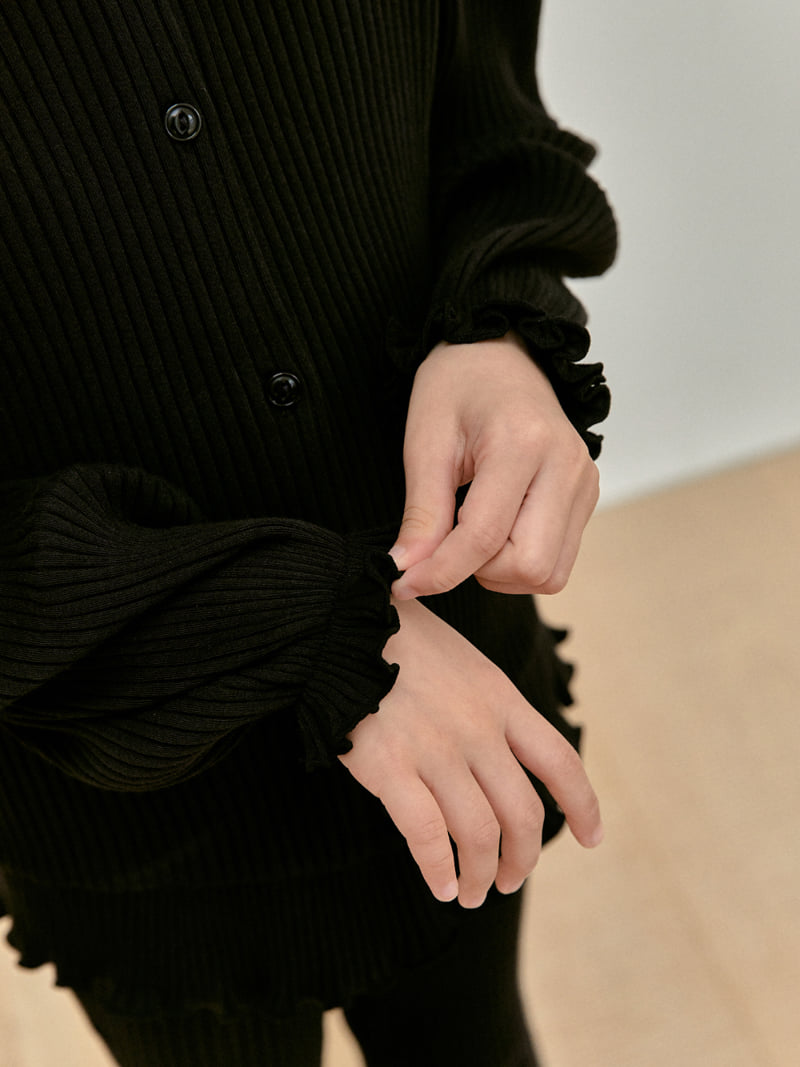 A-Market - Korean Children Fashion - #Kfashion4kids - Puff Ribbed Cardigan - 8