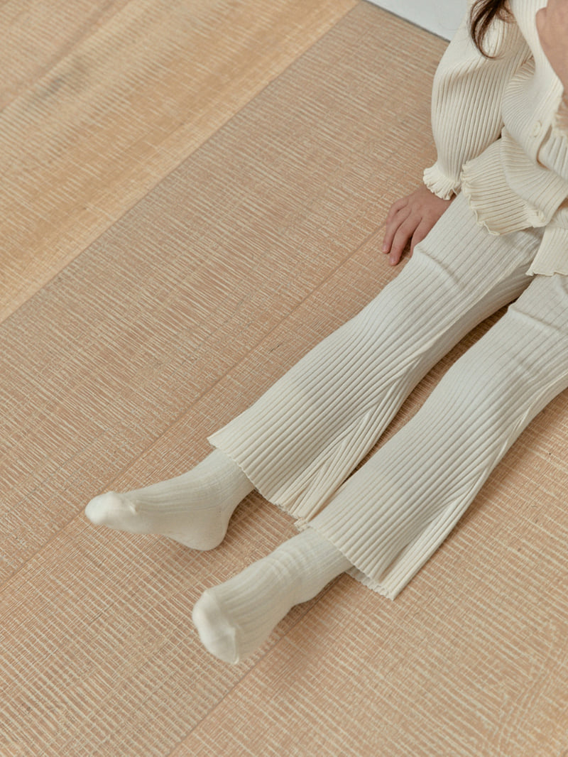 A-Market - Korean Children Fashion - #childofig - Ribbed Bootcut Leggings - 5