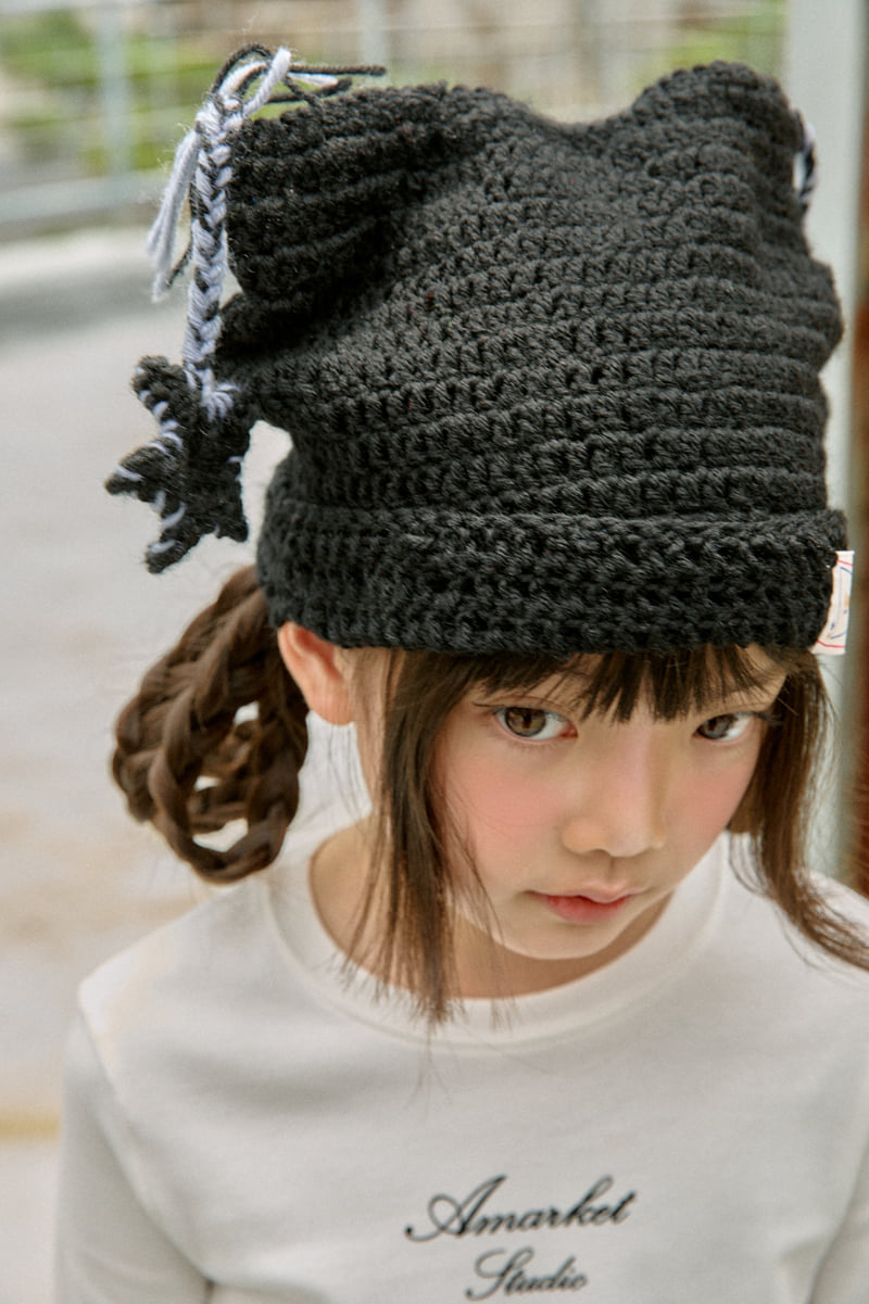 A-Market - Korean Children Fashion - #childrensboutique - Star Cat Beanie - 8