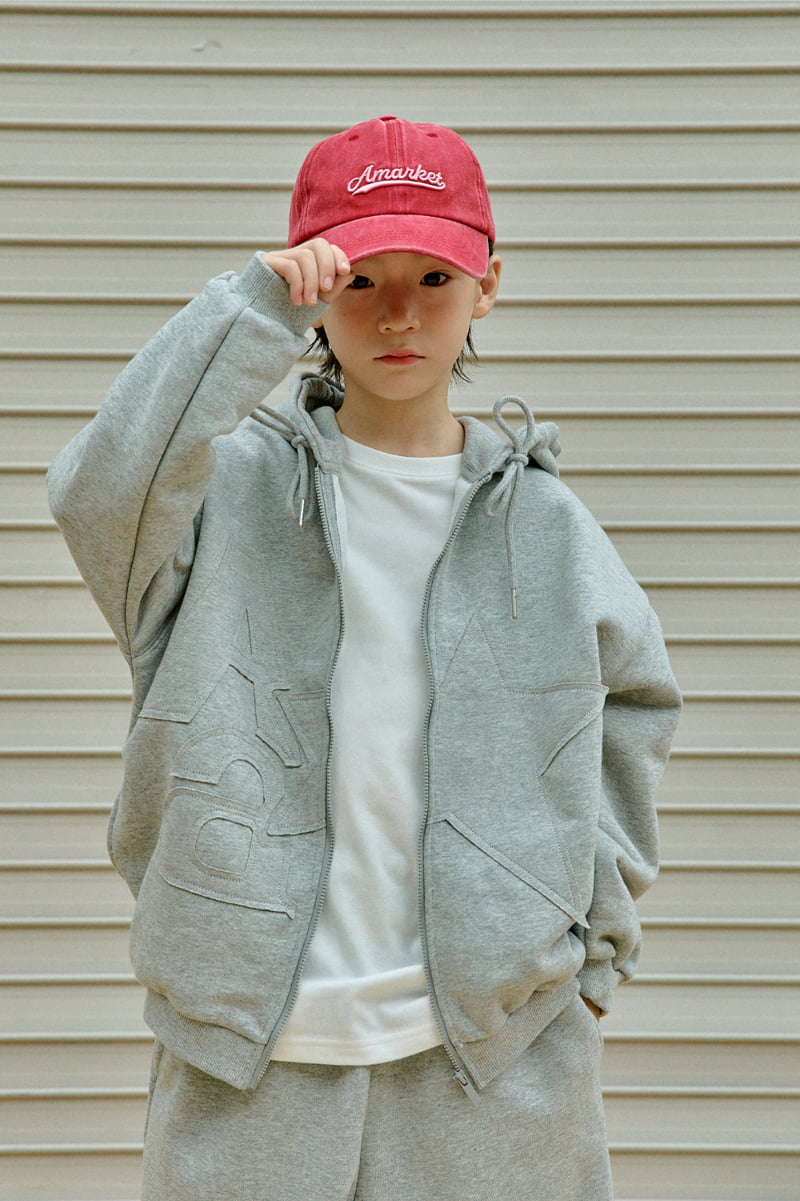 A-Market - Korean Children Fashion - #childrensboutique - Solid Apple Hood Zip-up - 4