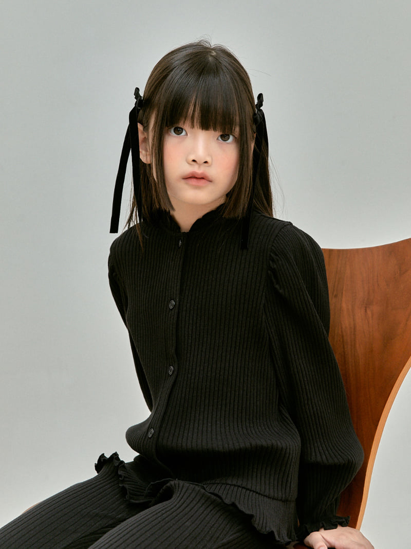 A-Market - Korean Children Fashion - #designkidswear - Puff Ribbed Cardigan - 2