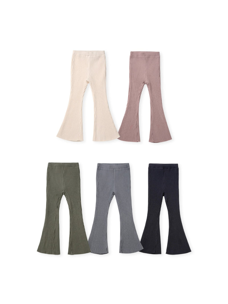 A-Market - Korean Children Fashion - #magicofchildhood - Ribbed Bootcut Leggings