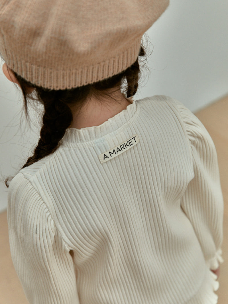 A-Market - Korean Children Fashion - #minifashionista - Puff Ribbed Cardigan - 11