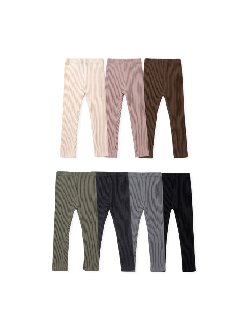 A-Market - Korean Children Fashion - #prettylittlegirls - Simple Ribbed Leggings