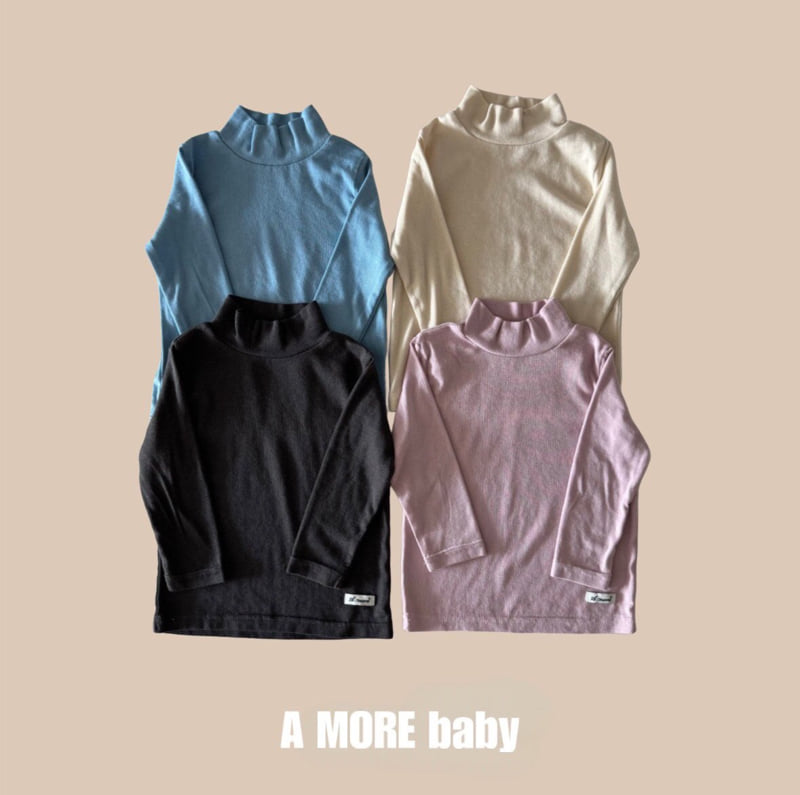 A More - Korean Baby Fashion - #babyoutfit - Bebe Dove Turtleneck Tee