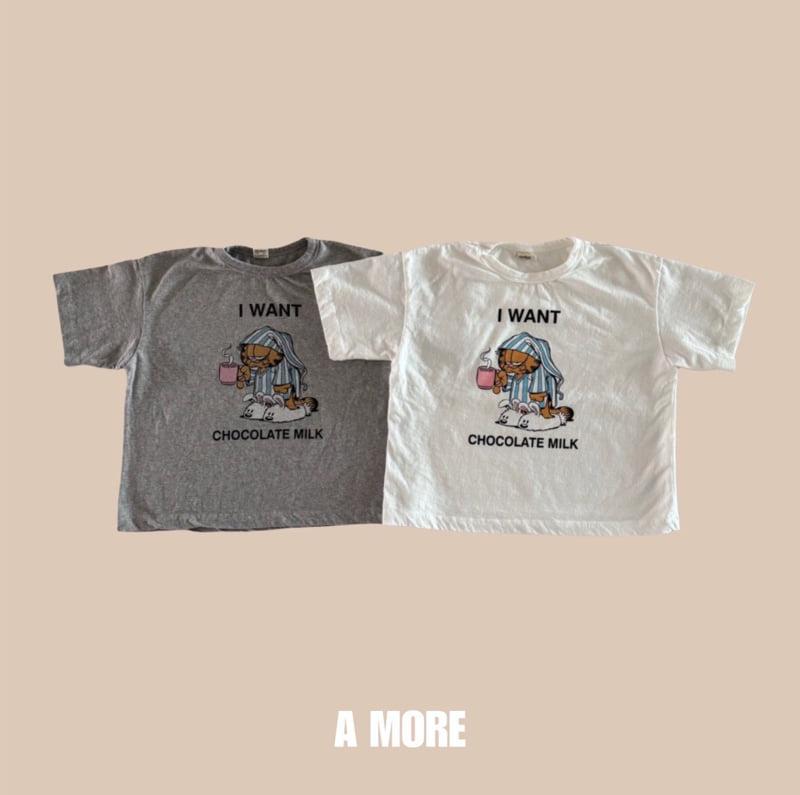 A More - Korean Children Fashion - #kidsshorts - Milk Choco Tee