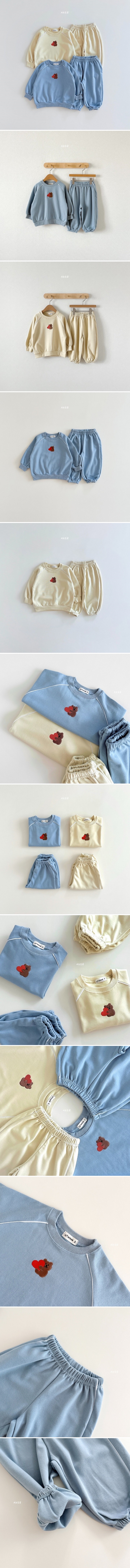Aker - Korean Children Fashion - #fashionkids - Lion Heart Bear Set